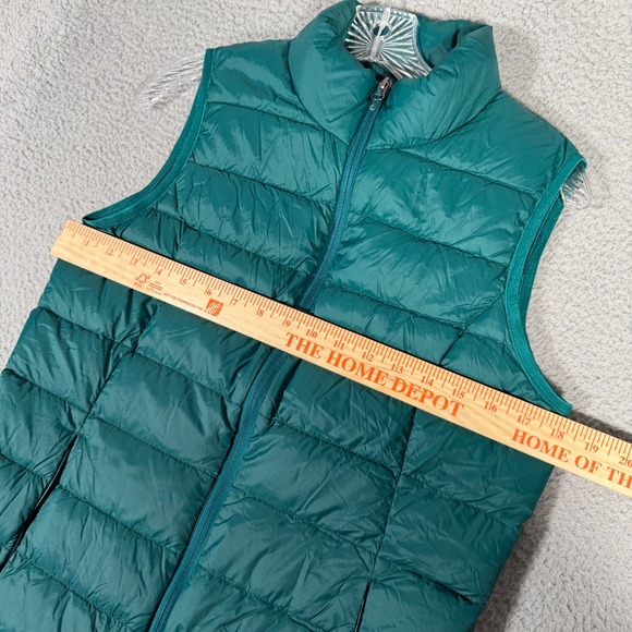 Eddie Bauer Vest Womens Medium Green Full Zip Down Puffer 650 Outdoor Winter - Picture 5 of 9